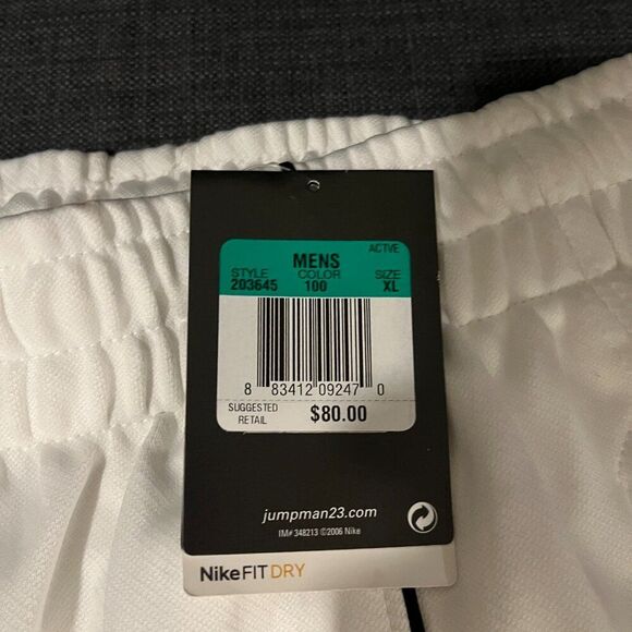 Retro Jordan Pants From 2006 Joggers White NWT Nike Fit Dry Red Jordan - Picture 2 of 14